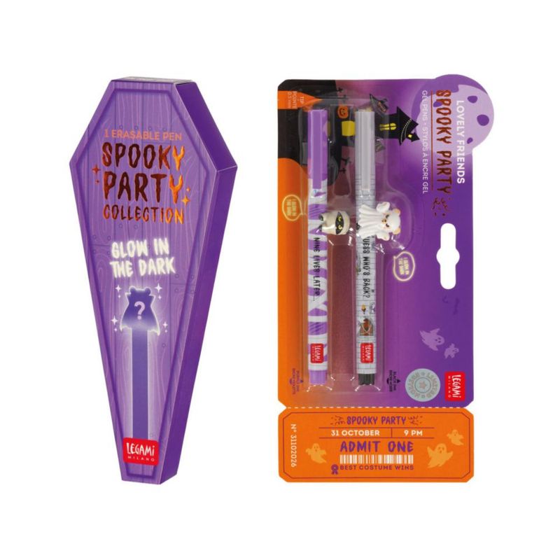 Set de Bolígrafos Legami Halloween Borrable y Amigos Encantadores