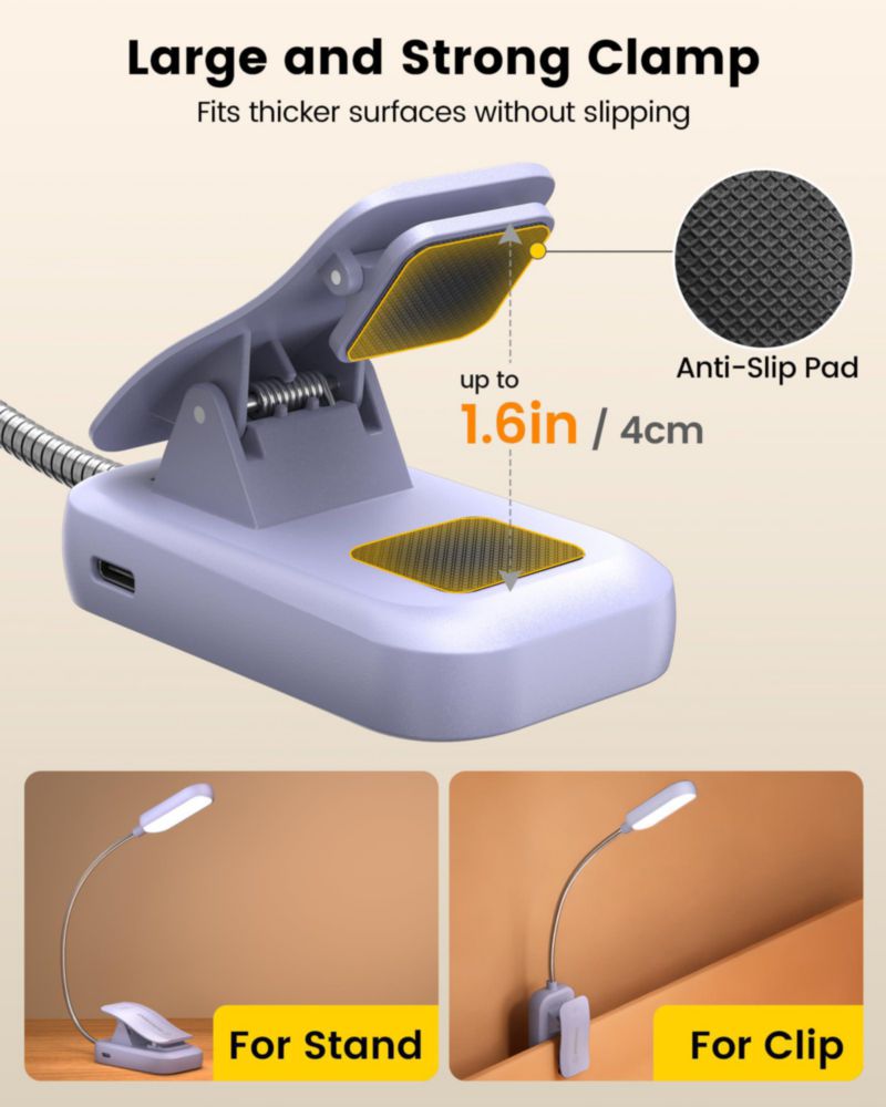 Luz de Lectura Glocusent 20 LED Recargable de 1200 mAh