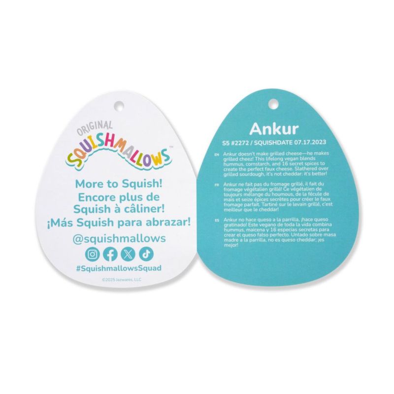 Peluche Squishmallows Ankur 13 cm Hongo Turquesa
