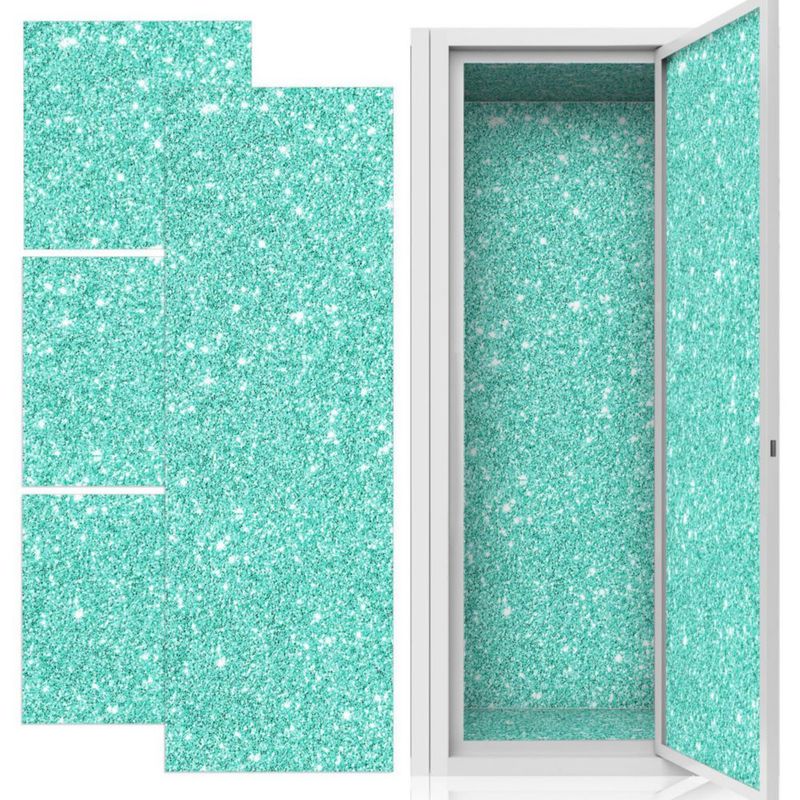 Papel tapiz magnético para taquillas Gosodeny 30 cm Brillo verde azulado - Juego de 6