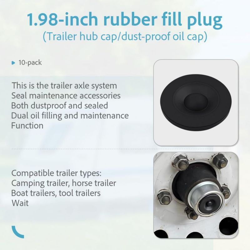 Tapón de grasa KLMHT paquete de 10 unidades 33 cm/25 cm de caucho
