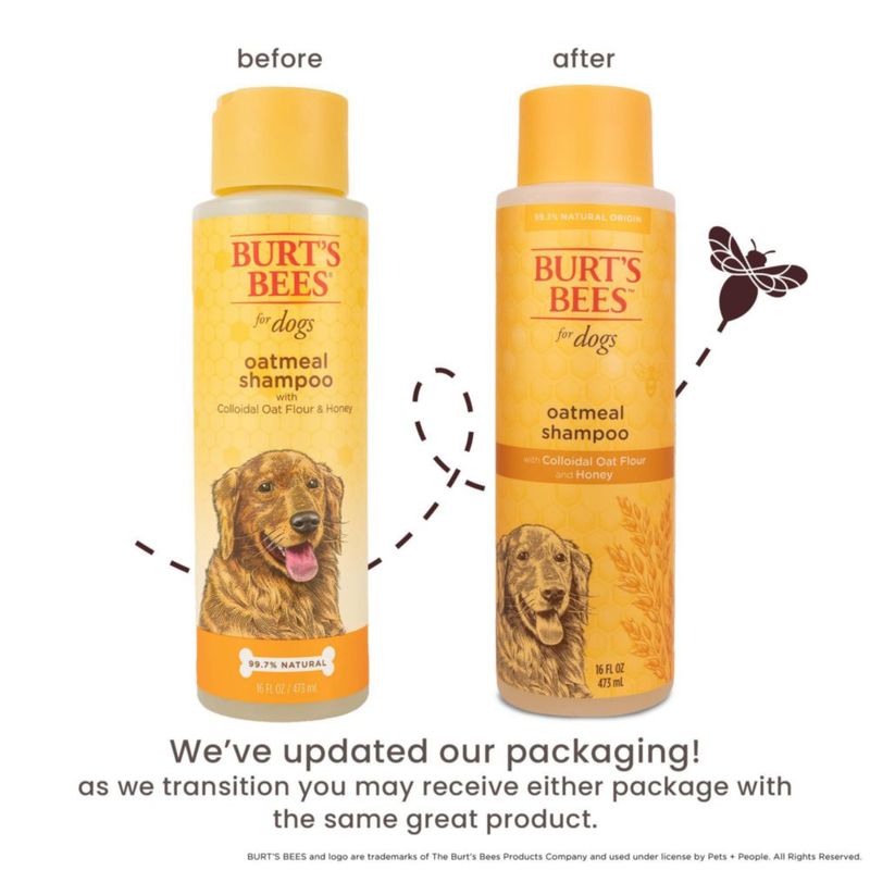 Champú para perros BURT'S BEES FOR PETS 473 ml (paquete de 6)