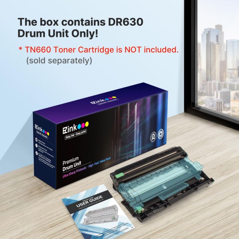 Unidad de tambor para impresora E‑Z Ink DR630 – 12 000 páginas (1 unidad)