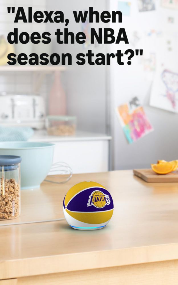 Echo Pop Amazon Lakers Edición Limitada (Modelo más reciente)
