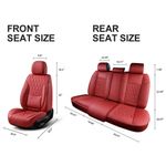 Fundas de Asiento TINRAIYANG Juego Completo Cuero Sintético Rojo Vino