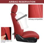 Fundas de Asiento TINRAIYANG Juego Completo Cuero Sintético Rojo Vino
