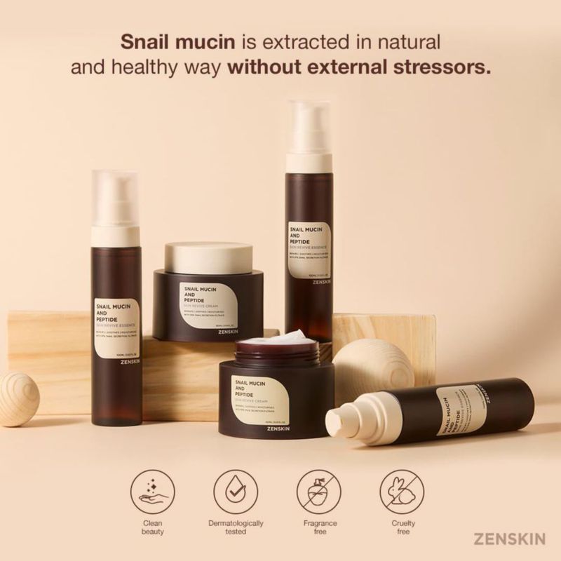 Crema Hidratante Zenskin 100 ml con Moco de Caracol y Péptido