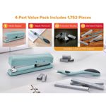 Engrapadora Bostitch de 50 hojas color Salvia con removedor y grapas