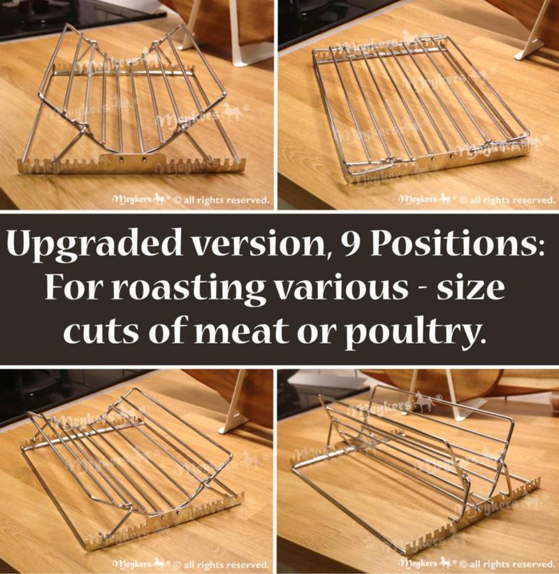 Inserto de rejilla para asar de 9x13 pulgadas para pavo y pollo ajustable