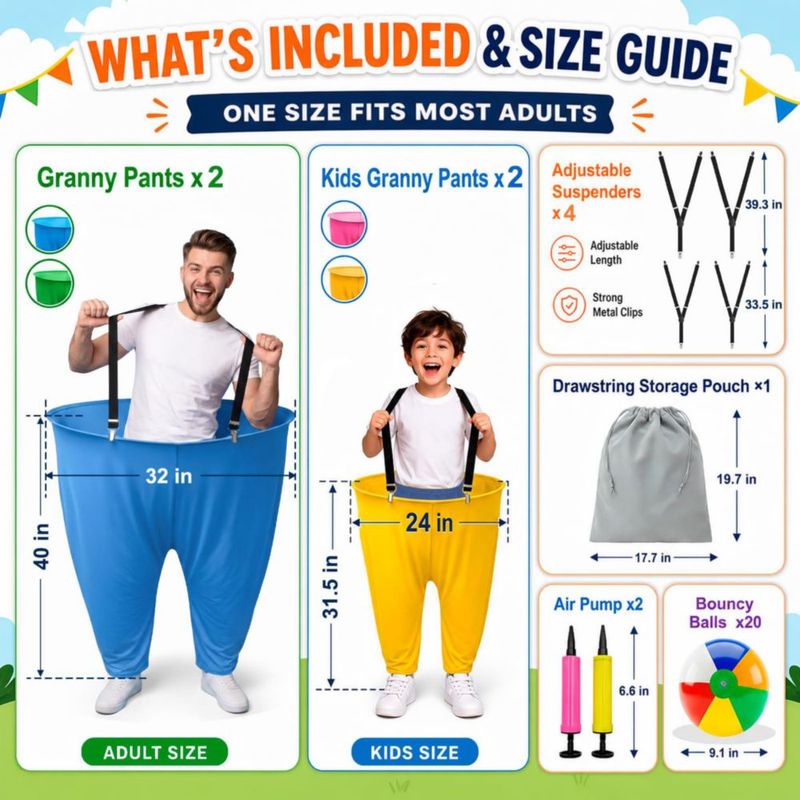 Juego de patio Aryala "Granny Pants" Pack de 4 - Diversión al aire libre