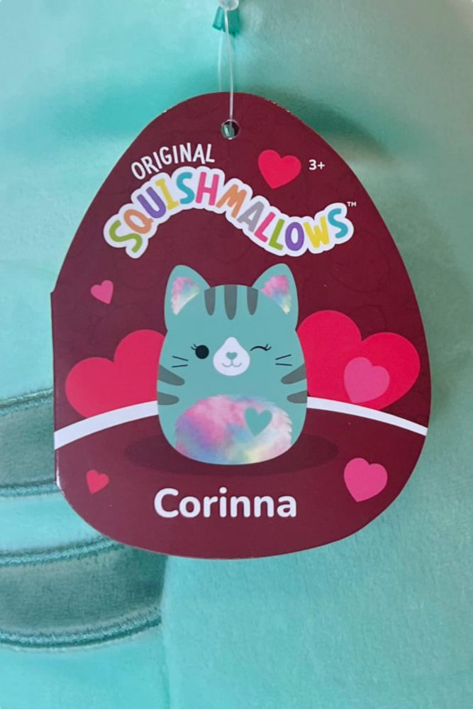 Peluche Squishmallows Corinna 28 cm Gato Turquesa 2023