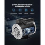 Motor eléctrico FAHKNS 3 HP 3450 RPM 115/230 V marco 56