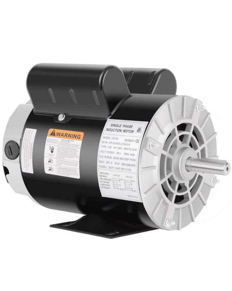 Motor eléctrico FAHKNS 3 HP 3450 RPM 115/230 V marco 56