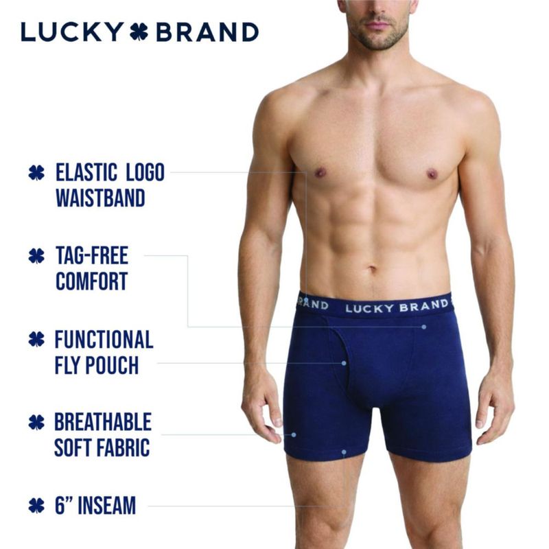 Bóxers tipo slip Lucky Brand - Pack de 3 algodón entrepierna de 10 cm