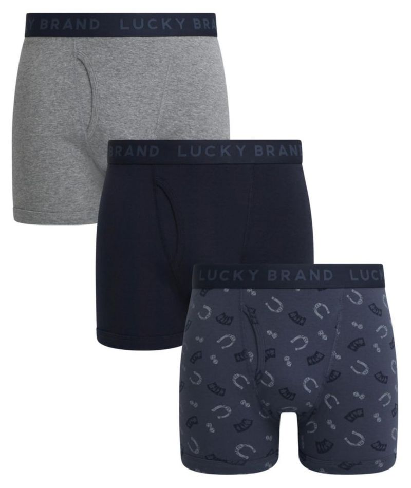 Bóxers tipo slip Lucky Brand - Pack de 3 algodón entrepierna de 10 cm