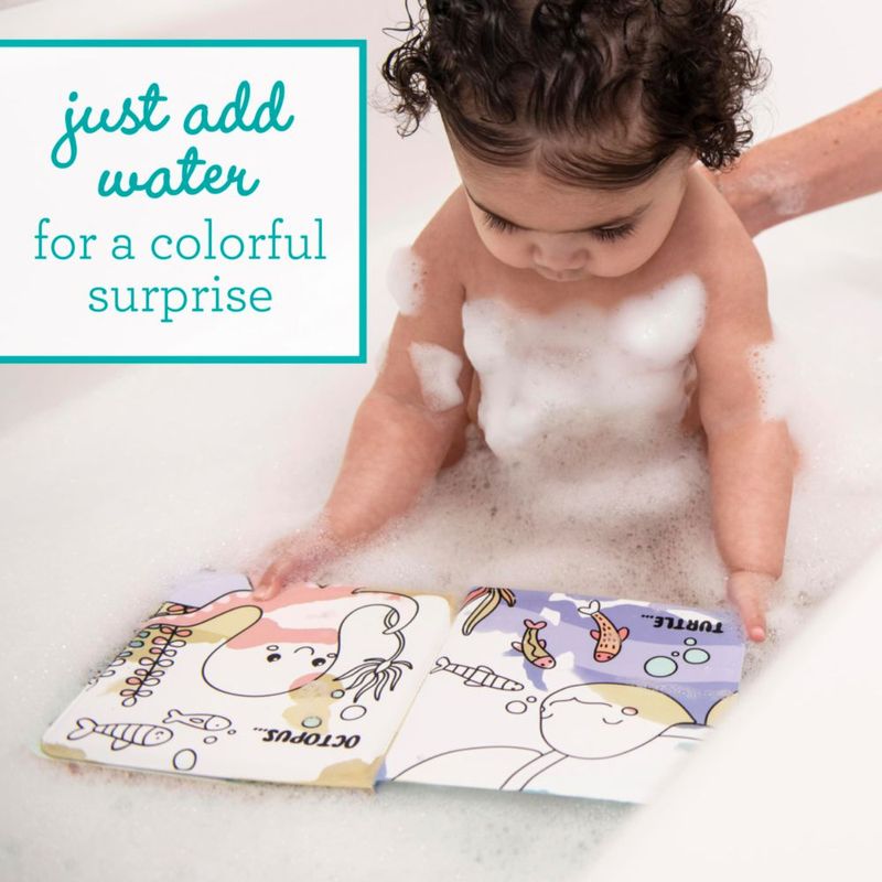 Libro de Baño Infantino 15 cm Revelado de Color Tema Océano