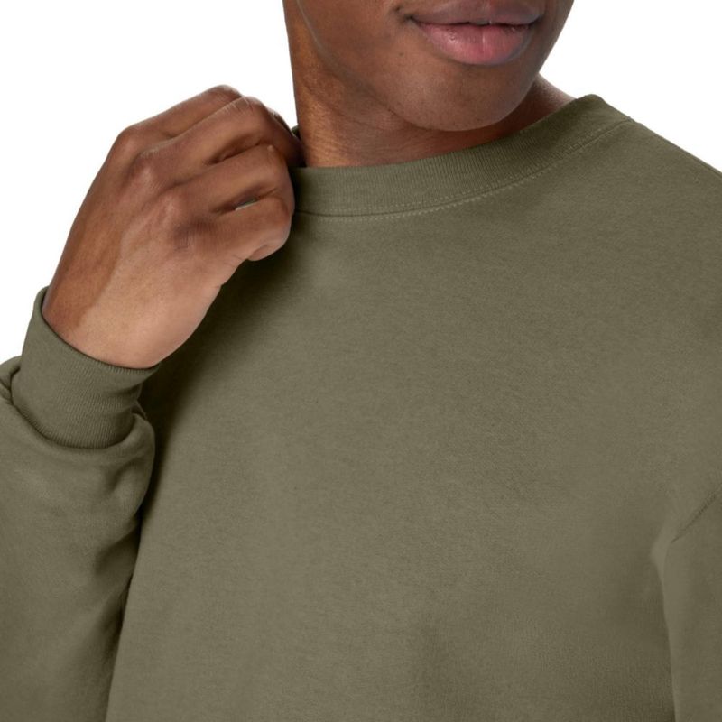 Sudadera Hanes de Cuello Redondo Verde Caqui Talla Media