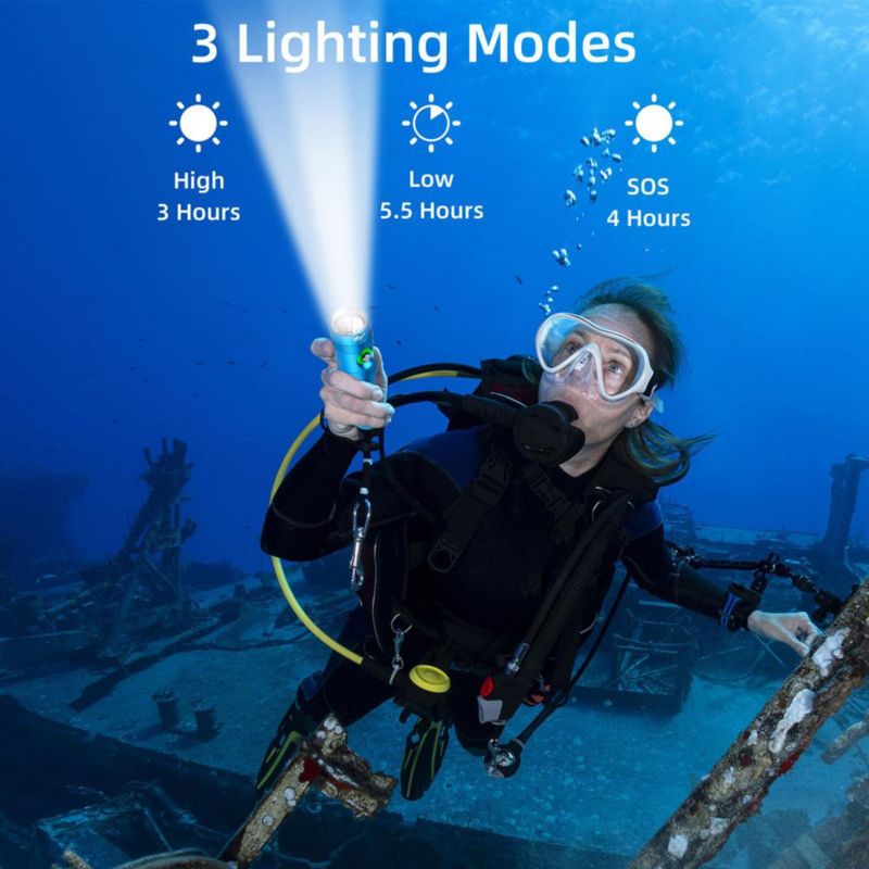 Lámpara de buceo WINDFIRE 5000 lúmenes a prueba de agua