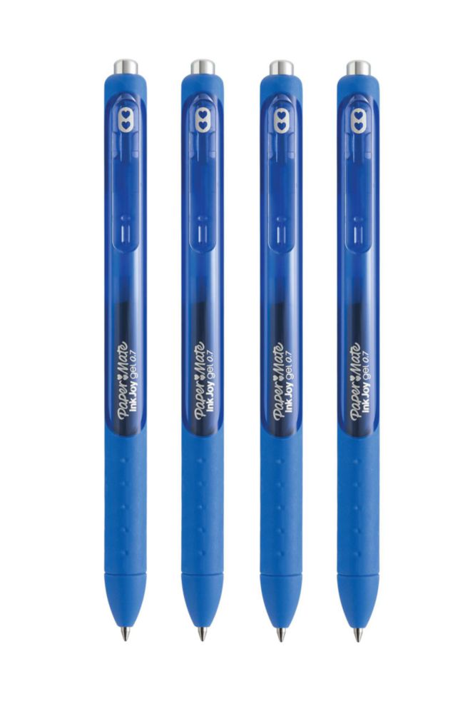 Bolígrafos de Gel Paper Mate 07 mm Azul Paquete de 4