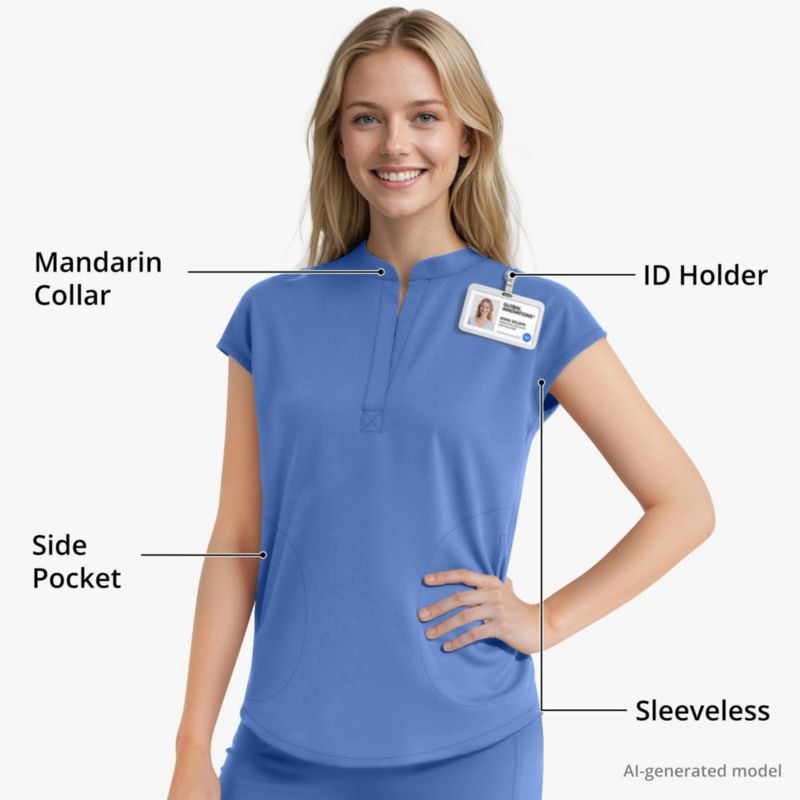 Conjunto de scrubs Dvoliaw para mujer con 9 bolsillos y cintura tipo yoga