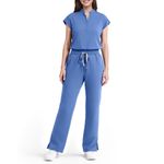 Conjunto de scrubs Dvoliaw para mujer con 9 bolsillos y cintura tipo yoga