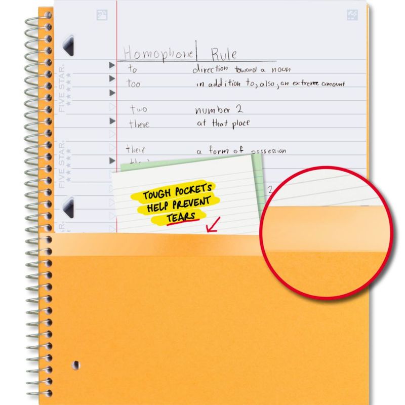 Cuaderno de espiral Five Star de 5 materias 200 hojas 20 × 26 cm