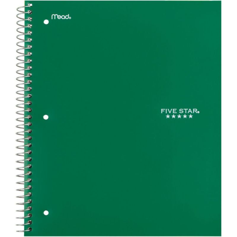 Cuaderno de espiral Five Star de 5 materias 200 hojas 20 × 26 cm