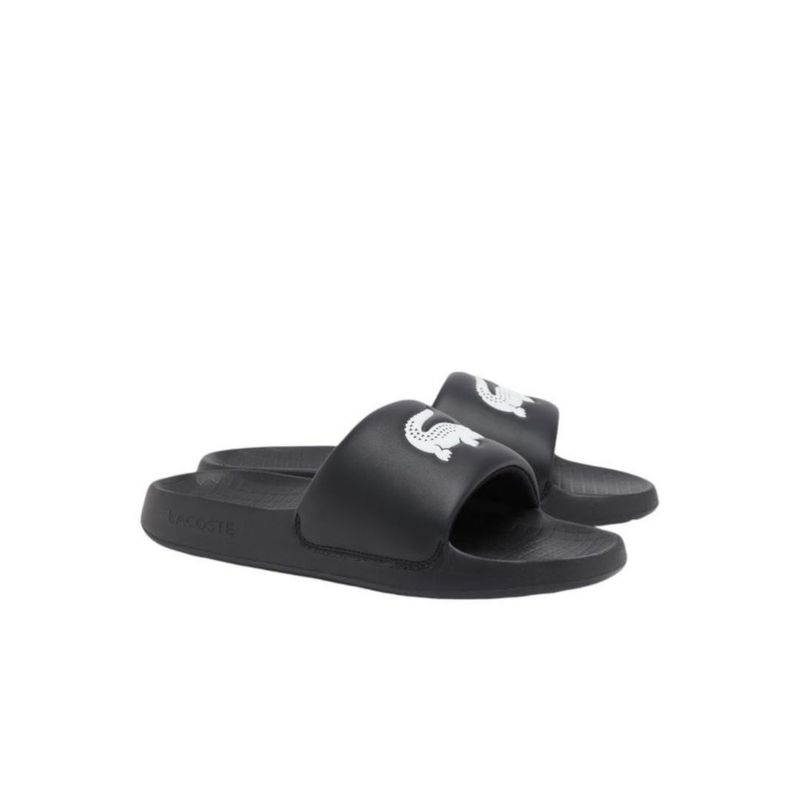 SANDALIA Lacoste Serve Slide 1.0 Azul Marino y Blanco 28 cm