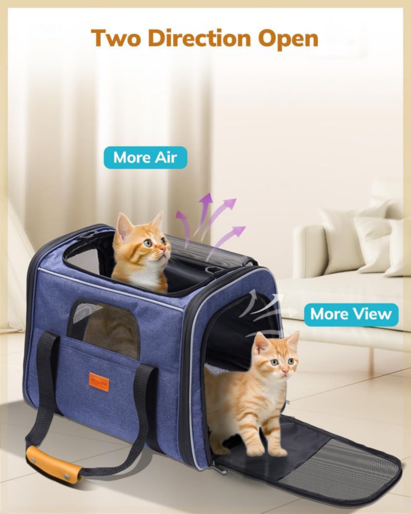 Transportadora para gatos Morpilot 46x32x36 cm hasta 9 kg plegable