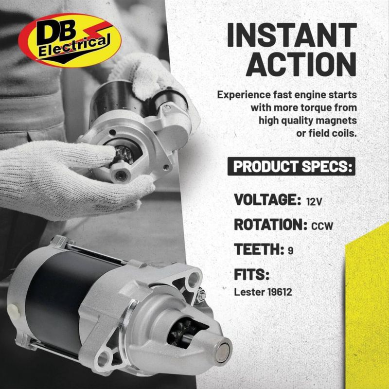 Motor de arranque DB Electrical 12V 9 dientes tipo DD