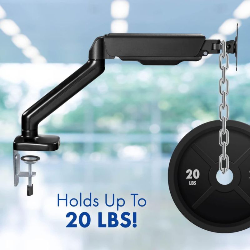 Brazo para Monitor Stellar Mounts 17-32" USB Multimedia Negro Mate