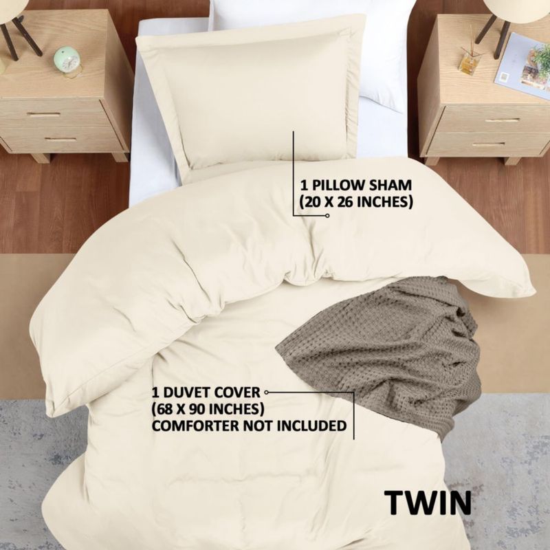 Funda de edredón Utopia Bedding Twin/Twin XL Marfil