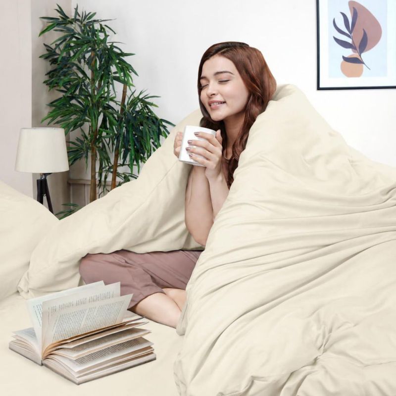 Funda de edredón Utopia Bedding Twin/Twin XL Marfil
