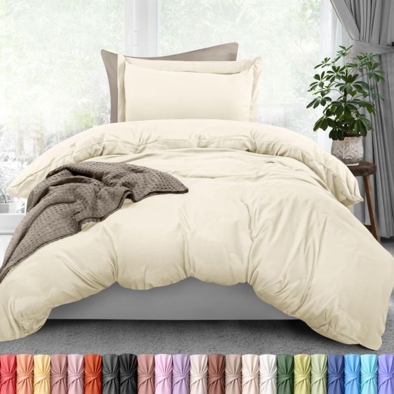 Funda de edredón Utopia Bedding Twin/Twin XL Marfil