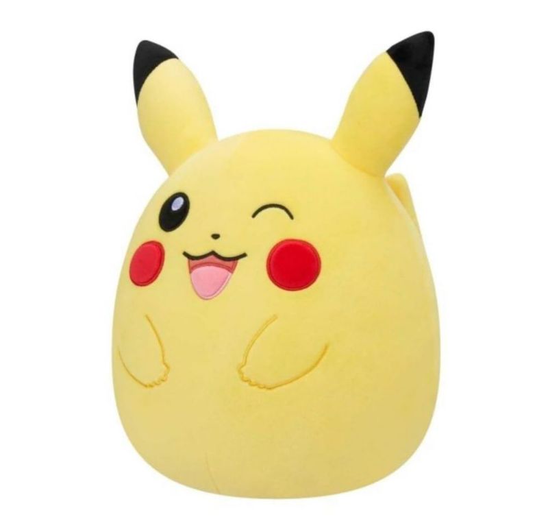 Peluche Squishmallows Pikachu Guiñando el Ojo 30 cm