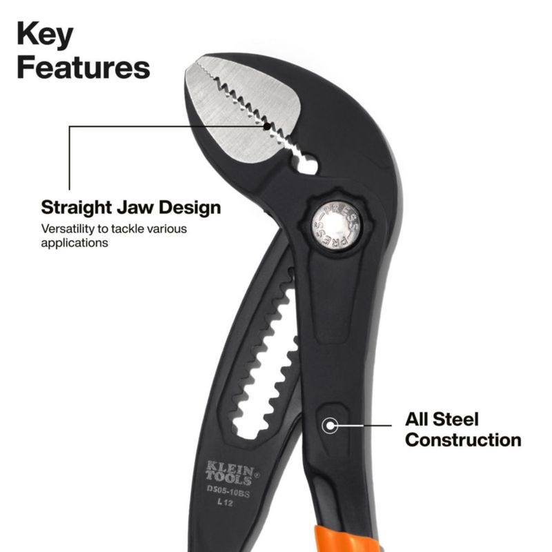 Alicates KLEIN TOOLS 25 cm de ajuste rápido con dientes serrados