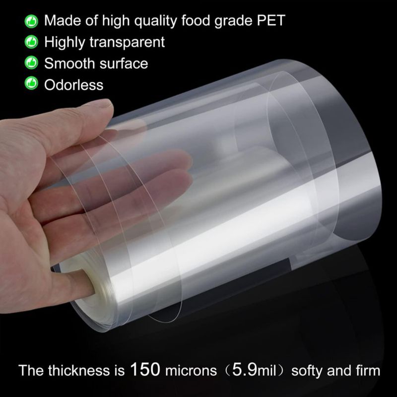 Cintas para pastel Ailaxq 16 cm x 1000 cm Rollo transparente
