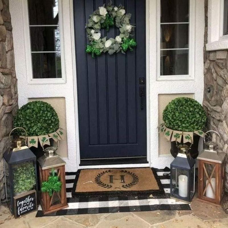 Alfombra CAINANEL 70x110 cm Cuadros Búfalo Negro y Blanco