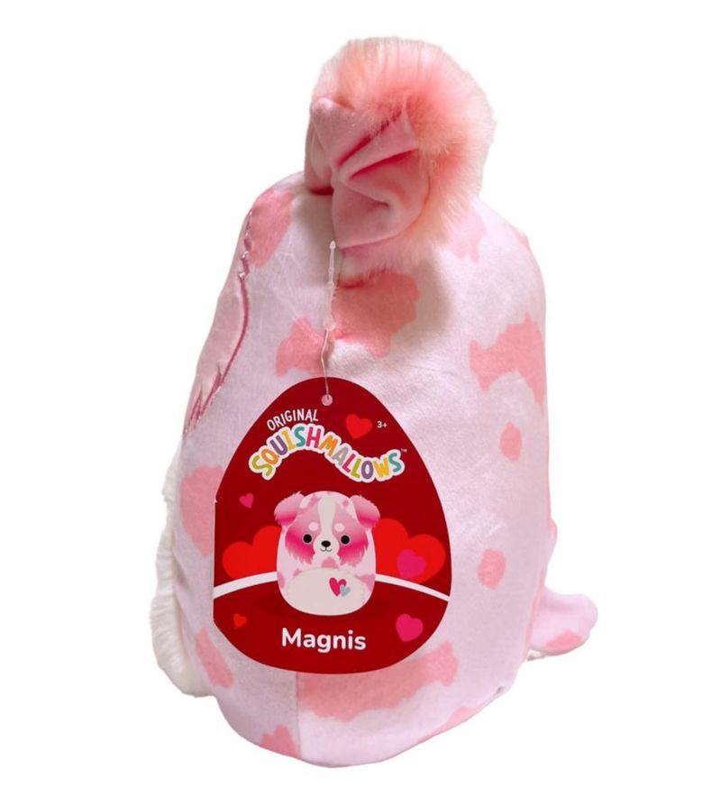 Peluche Squishmallows 20 cm Magnis perro del Escuadrón de San Valentín