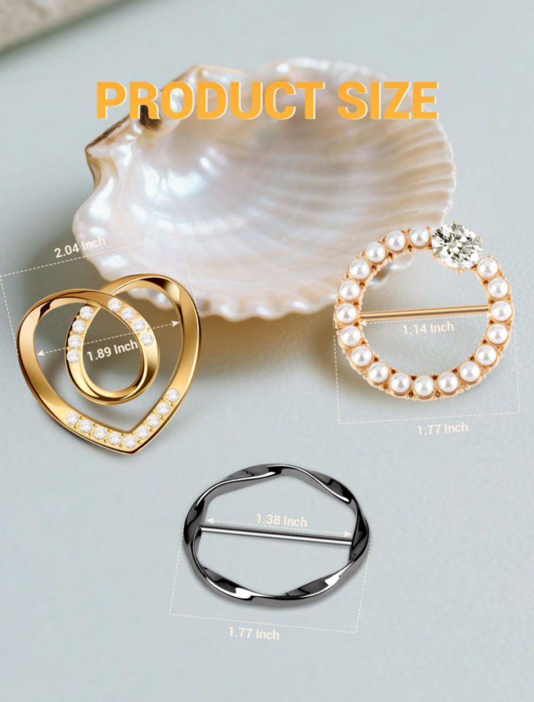 Pinzas para Pañuelos SARDVISA 6 piezas – Clips de Anillo de Seda