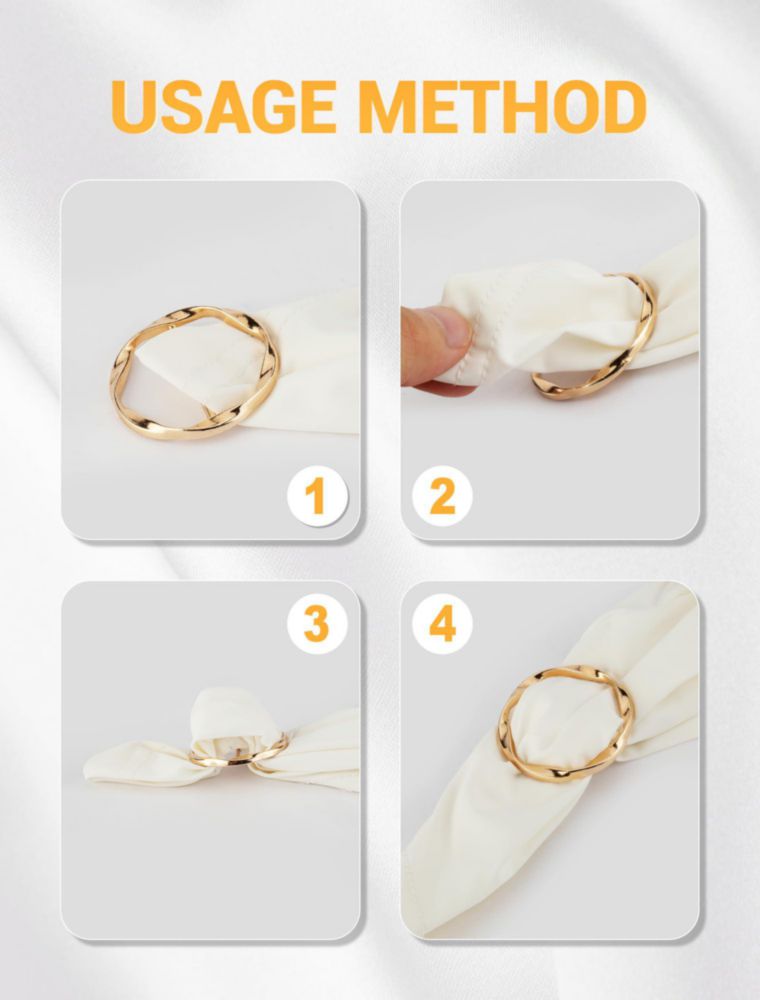 Pinzas para Pañuelos SARDVISA 6 piezas – Clips de Anillo de Seda