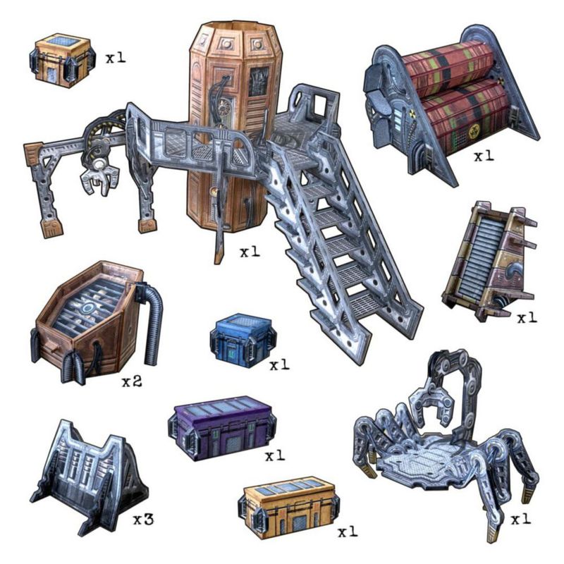 Terreno modular 3D de ciencia ficción 28 mm – Battle Systems