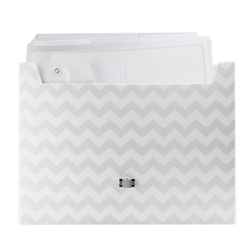 Carpeta de archivos Pearhead Gris Chevron 34x25x5 cm