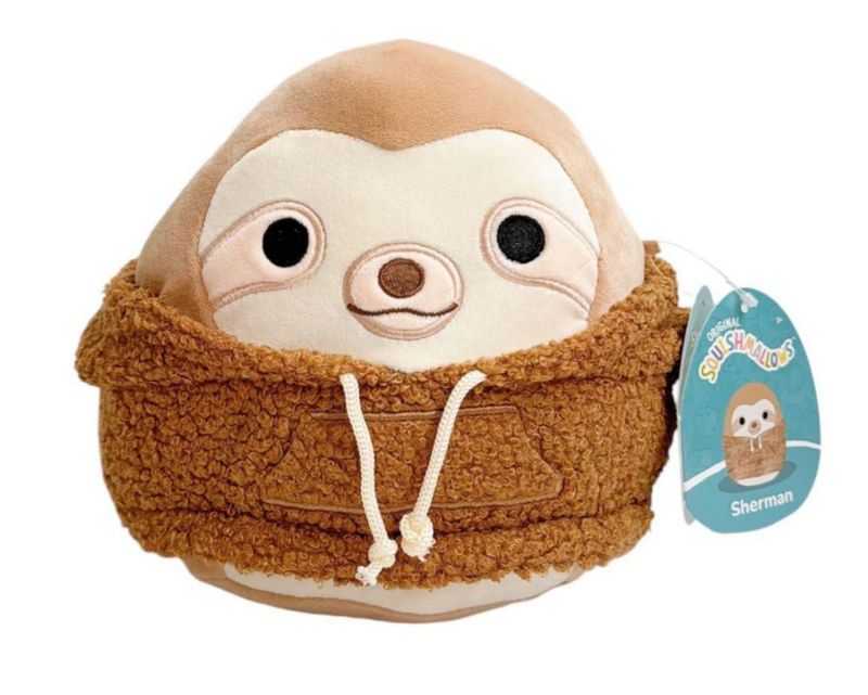 Peluche Squishmallows 20 cm Sherman el Perezoso 2024