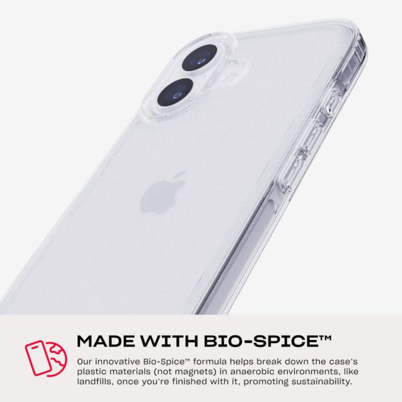 Funda Tech21 EvoClear para iPhone 17 Transparente y Compatible con Carga Inalámbrica