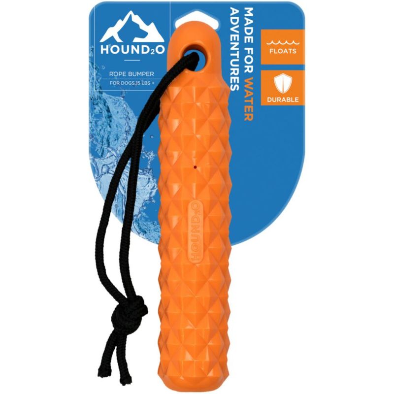 Juguete flotante para perro HOUND2O Bumper con cuerda – Naranja