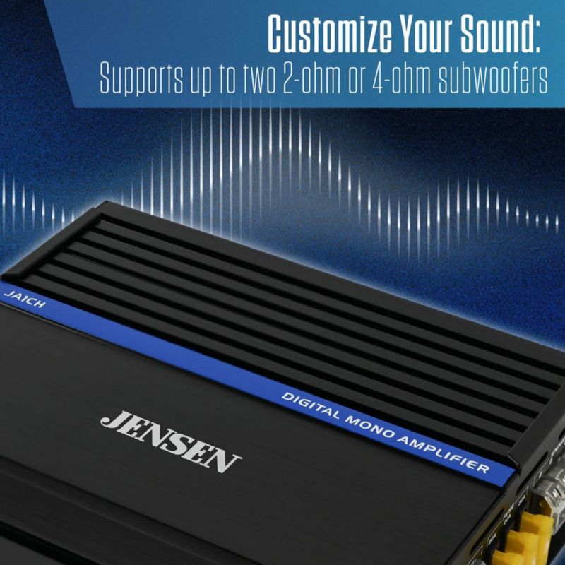Amplificador de coche Jensen JA1CH Mono 1000 W pico Clase‑D