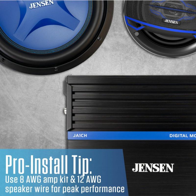 Amplificador de coche Jensen JA1CH Mono 1000 W pico Clase‑D