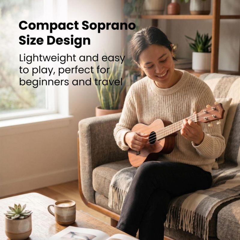 Ukulele Kala MK‑S Soprano – Paquete con estuche y afinador