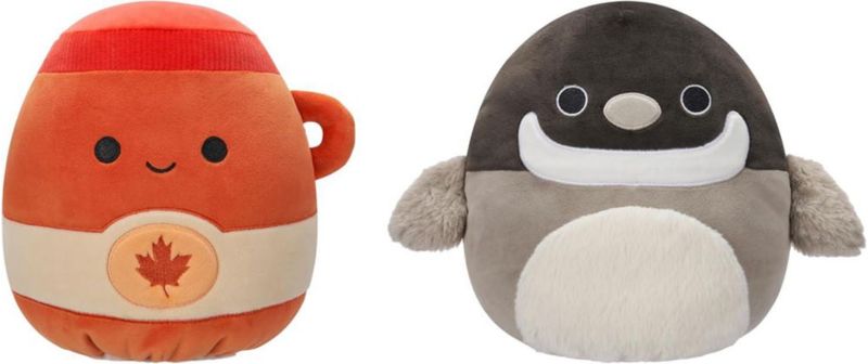 Peluche Squishmallows 20 cm FlipAMallows: Jeremiah el Jarabe de Arce y Gertrude la Ganso Canadiense